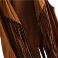 thumbnail image 1 of TIHLMK Women Coat and Jacket Women Autumn Winter Suede Ethnic Sleeveless Tassels Fringed Vest Cardigan M Plus Size Winter Warm Overcoat Hooded Parka Outwear Christmas, 1 of 5
