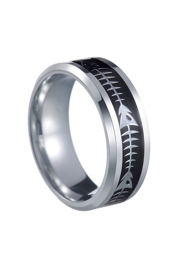 Women's Men's Rings Spinning Rings with Fishbone Pattern Ring Size 6-13 Couple Rings Commitment Ring