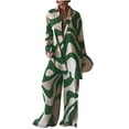 thumbnail image 1 of TIHLMK Womens 2 Piece Outfits Ladies Fashion Casual Trend Print Loose Long Sleeve Shirt Straight Leg Pants Suit Women Gifts for Women, 1 of 8