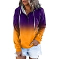 thumbnail image 1 of TIHLMK Womens Hoodies Women's Fashion Printed Pocket Long Sleeve Blouse Casual Tops Sweatershirt Button Hoodies Gifts for Women, 1 of 5