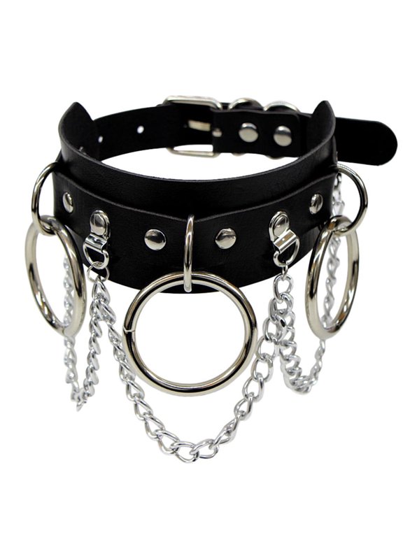 Womens Necklaces Rock Punk Gothic Vintage Necklace Leather Collar Gothic Heart Pendants