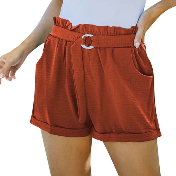 TIHLMK Womens Pants Short Fashion Women Sweat Shorts Summer Casual Loose Pocket Solid Pockets High Waist Short Gift for Women