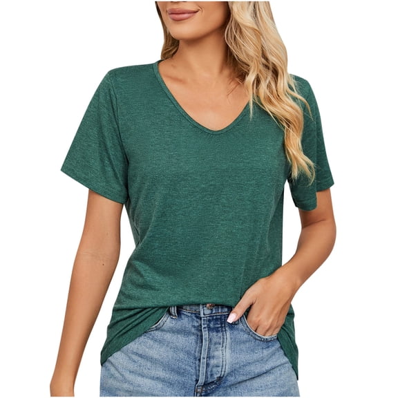TIHLMK Womens Shirts Army Green Women's Fashion Casual Solid Color Buttons Comfortable Short Sleeve Sweatshirt Tops Blouse Gift for Womens Tops