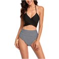 thumbnail image 1 of TIHLMK Womens Swimsuits Fashionista Lady Containing Chest Pad Solid Bikini Set Two Piece Swimsuit Gift for Women, 1 of 5