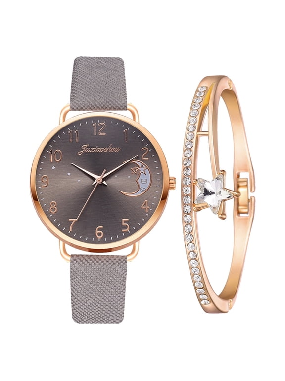 Womens Watch Minimalist Fashion with Strap Dial Women's Quartz Watch Gift Watch