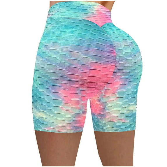 TIHLMK Womens Yoga Pants Short Fashion Women Short Multicolor Tight High Waist Elasticity Sports Yoga Pants Gift for Women