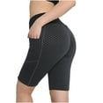 thumbnail image 1 of TIHLMK Womens Yoga Pants Short Womens Stretch Leggings Fitness Running Pockets Sport SKnee-Length Yoga Pants Gift for Women, 1 of 4