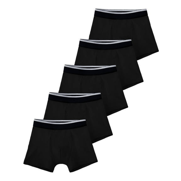TIICHOO Incontinence Underwear for Children Washable Leakproof Bed Wetting Underwear for Boys(Medium, 5 Black)