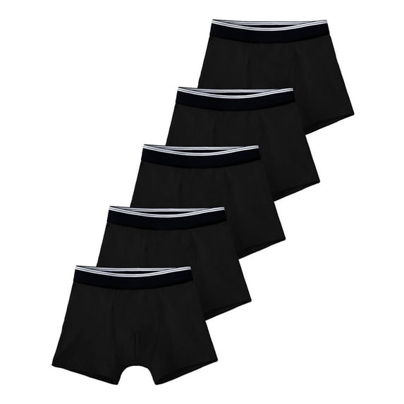 TIICHOO Incontinence Underwear for Children Washable Leakproof Bed Wetting Underwear for Boys(X-Large, 5 Black)