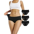 thumbnail image 1 of TIICHOO Leakproof Underwear for Women Period Panties Heavy Flow Maternity Postpartum Underwear 3 Pack (Small, 3 Black), 1 of 7