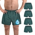 thumbnail image 1 of TIICHOO Men's Incontinence Underwear Washable Reusable Urinary Leak Proof Boxer Shorts with Fly Regular Absorbency 4 Pack (X-Large, Green Plaid), 1 of 7