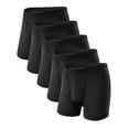 thumbnail image 1 of TIICHOO Mens Incontinence Underwear with Fly Reusable Leak Proof Boxer Briefs for Urinary Dribbles 5 Pack (Large, 5 Black), 1 of 8