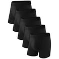 thumbnail image 1 of TIICHOO Washable Incontinence Underwear for Men Breathable Absorbent Urinary Leak Proof Boxer Briefs 5 Pack(Large, 5 Black), 1 of 7