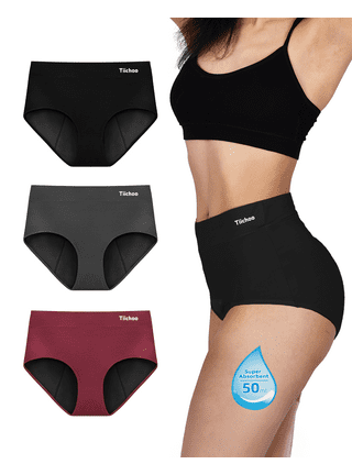 Period Underwear for Women High Waist Cotton Leakproof Comfortable Panties  High Rise Menstrual Brief Pack of 3/5 S-XL, 3 Pack B, XL price in Egypt,  Egypt