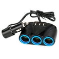 TIIFSWHS 120W 3Socket 3 USB Charging Port Cigarette Lighter Splitter