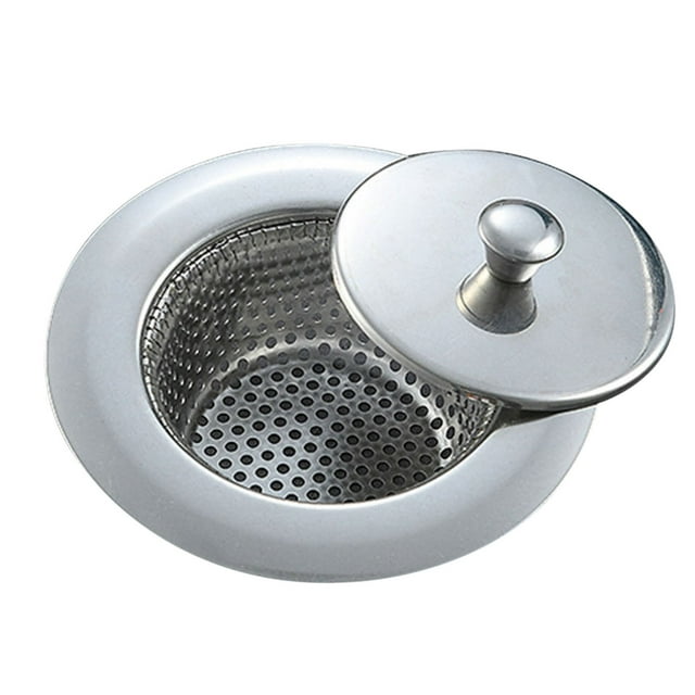 TIIFSWHS 2PCS Stainless Steel Kitchen Sink Strainer Rubber Stopper