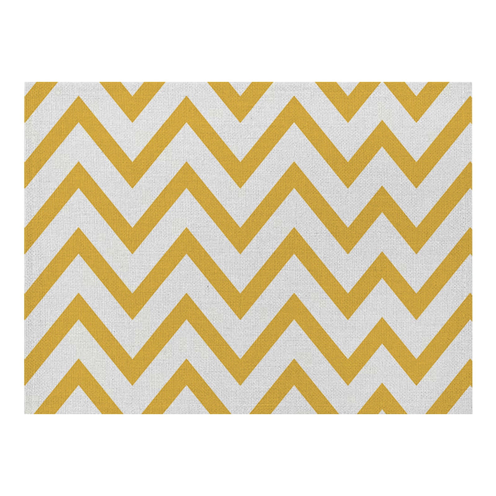 TIIFSWHS Cotton Linen Placemat Home Simple Lines Restaurant Mat Square