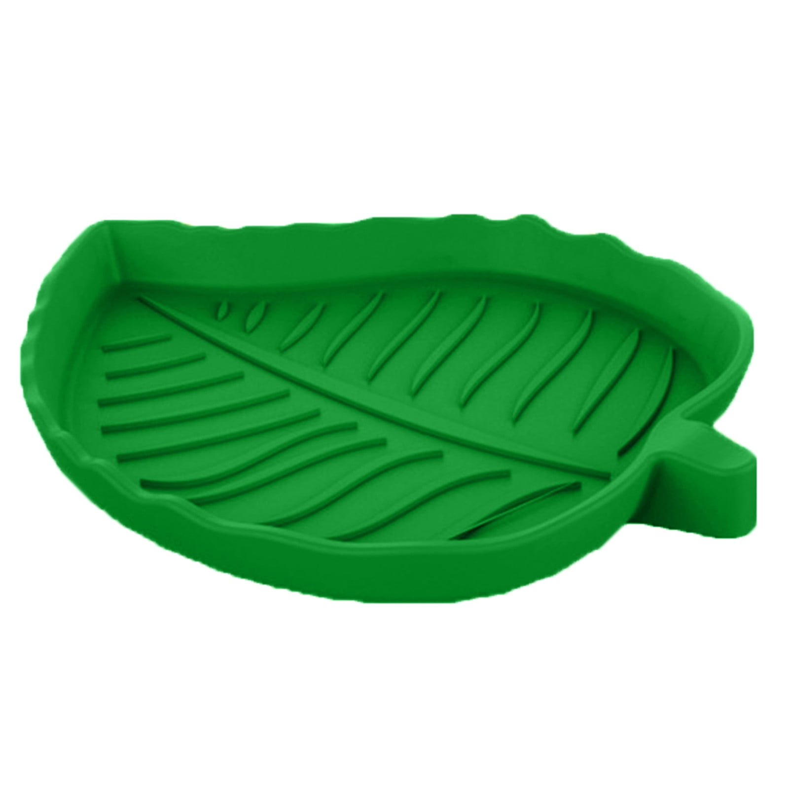 TIIFSWHS Leaf Shaped Reptile Water Food Bowl Dish for Turtle Drinking