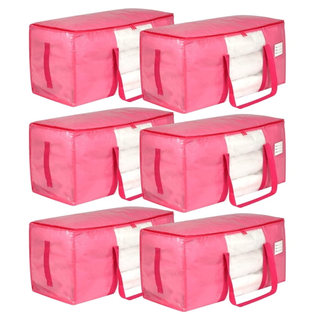 TIJITY 6 Pack Extra Large Heavy Duty Moving Bags with Clear Window ...