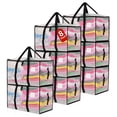 thumbnail image 1 of TIJITY 8 Pack Moving Bags Heavy Duty Extra Large, Waterproof Storage Totes, Alternative for Moving Boxes & Moving Supplies, Clear Moving Totes with Zipper, Reinforced Handles & Tag Pocket, 1 of 8