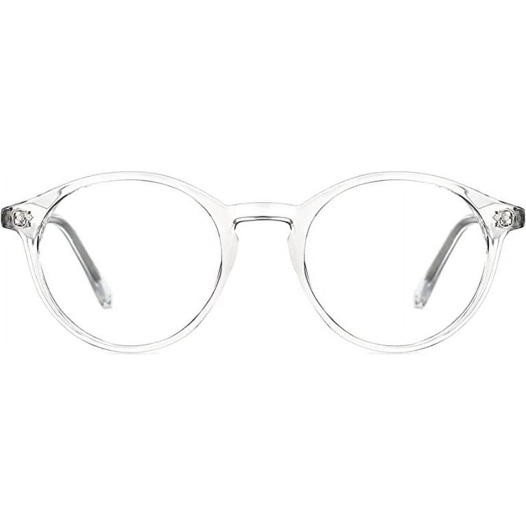 Tijn blue light blocking glasses men women vintage thick round sale rim frame eyeglasses