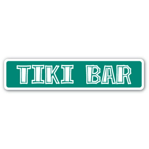 TIKI BAR Street Sign Polynesian bamboo hut drinker outdoor | Indoor/Outdoor | 36" Wide