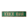 thumbnail image 1 of TIKI BAR Vintage Aluminum Street Sign Polynesian bamboo hut drinker outdoor rustic metal tin | Indoor/Outdoor |  18" Wide, 1 of 4
