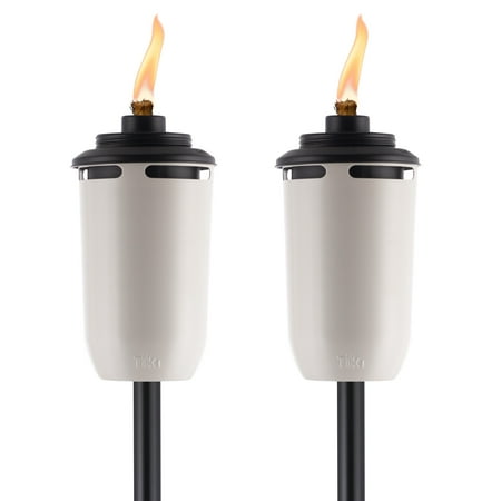 TIKI Brand 2-Pack 65 inch TIKI Honey Metal White