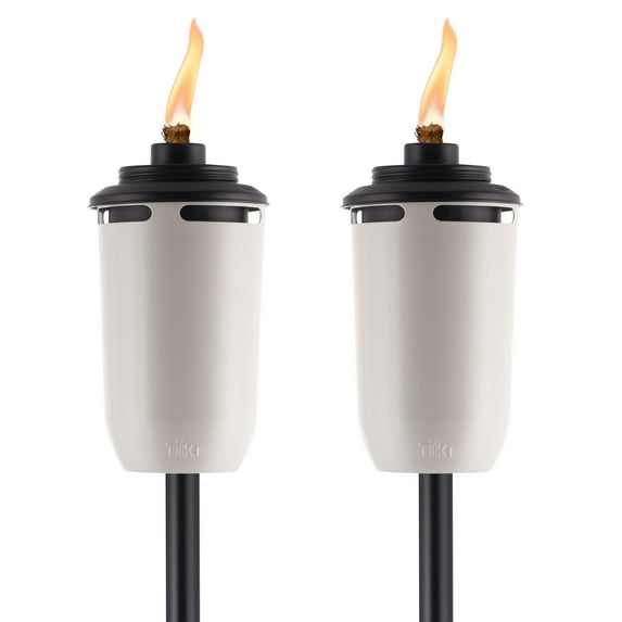 TIKI Brand 2-Pack 65 inch TIKI Honey Metal White