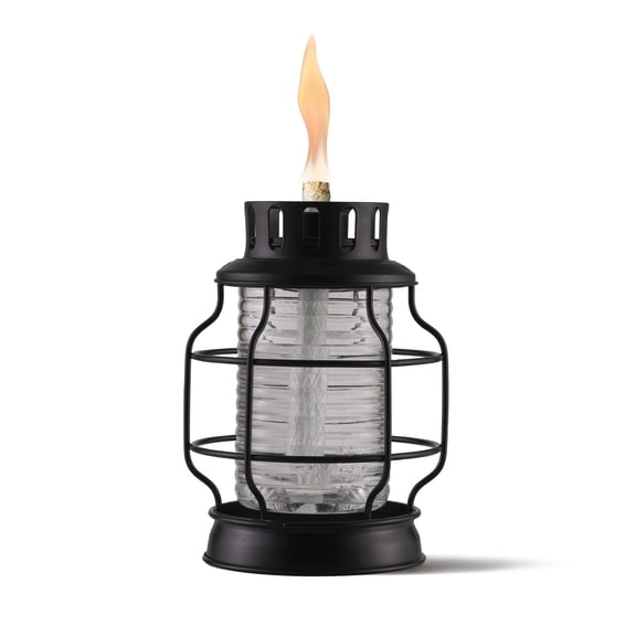 TIKI Brand 2-Pack 7.20 Inch Black Table Torch Lantern