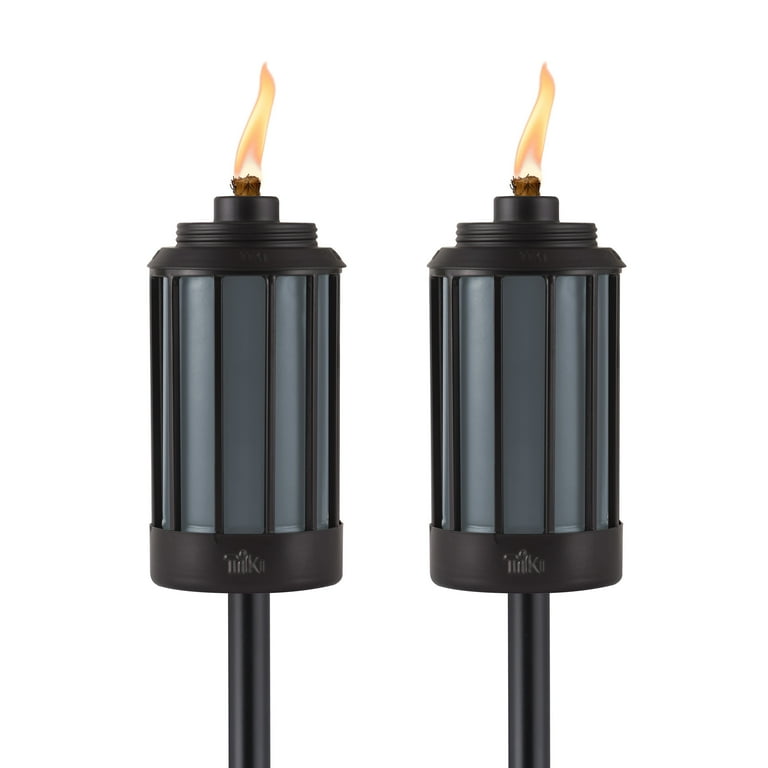 TIKI® Brand 65-Inch Square Beacon Metal Torch Black 2-pack TIKI® Brand 65-Inch Square Beacon Metal Torch Black 2-pack