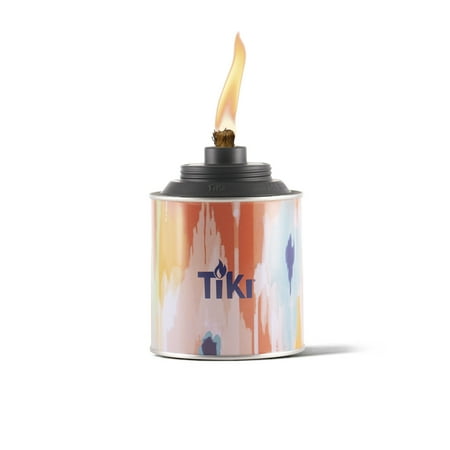 TIKI Brand 6.25-inch Deluxe Tin Tabletop Torch Multicolored