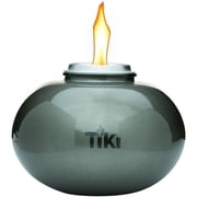 TIKI Brand 6-inch Clean Burn Glass Pearl of the Sea Table Torch Firepiece Pewter - 1116004