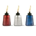 thumbnail image 1 of TIKI Brand 6-inch Molded Glass Table Torch Red, White and Blue Colors 3-Pack, 1 of 5