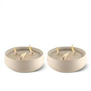 TIKI  Brand 7 Inch Diameter Ceramic Concrete Bowl White