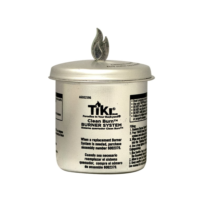 TIKI Brand Clean Burn Firepiece RoundWick Burner System Replacement for Large Table Torch TIKI Brand Clean Burn Firepiece RoundWick Burner System Replacement for Large Table Torch