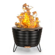 TIKI Brand Smokeless Patio Stainless Steel Fire Pit 25"