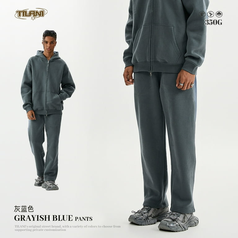 TILANI Men s High end Casual Pendant Straight Pants for Teenagers Solid Color Sweatpants fleece lined Thickened Casual Sweatpants Walmart