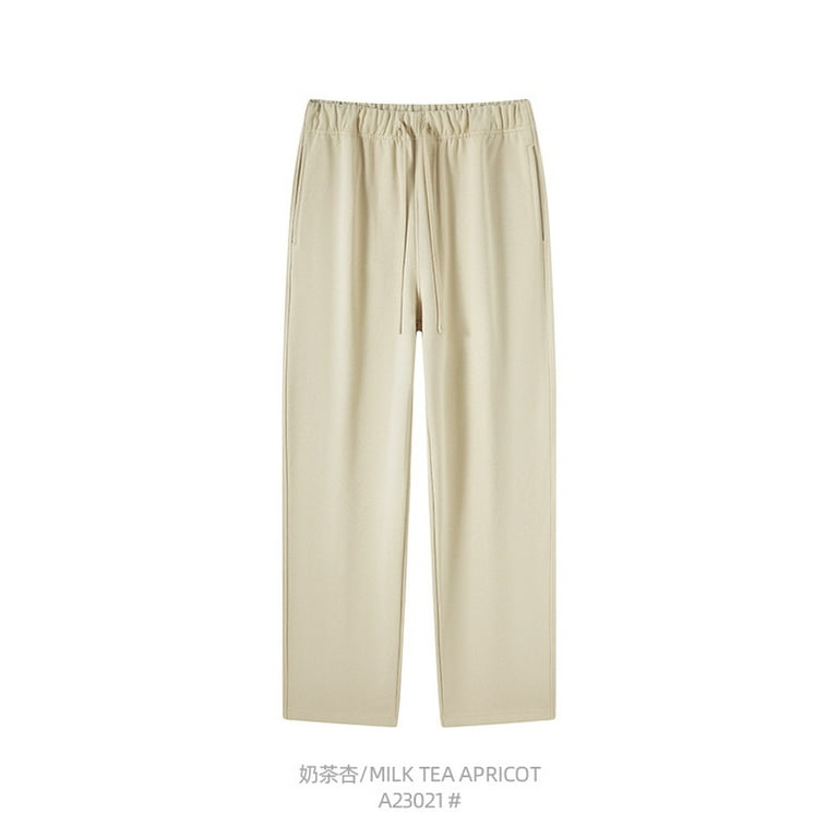 TILANI Men s Simple Solid Color Casual Straight Pants Terry Cotton High end Sports Pants Sweatpants for Men Walmart