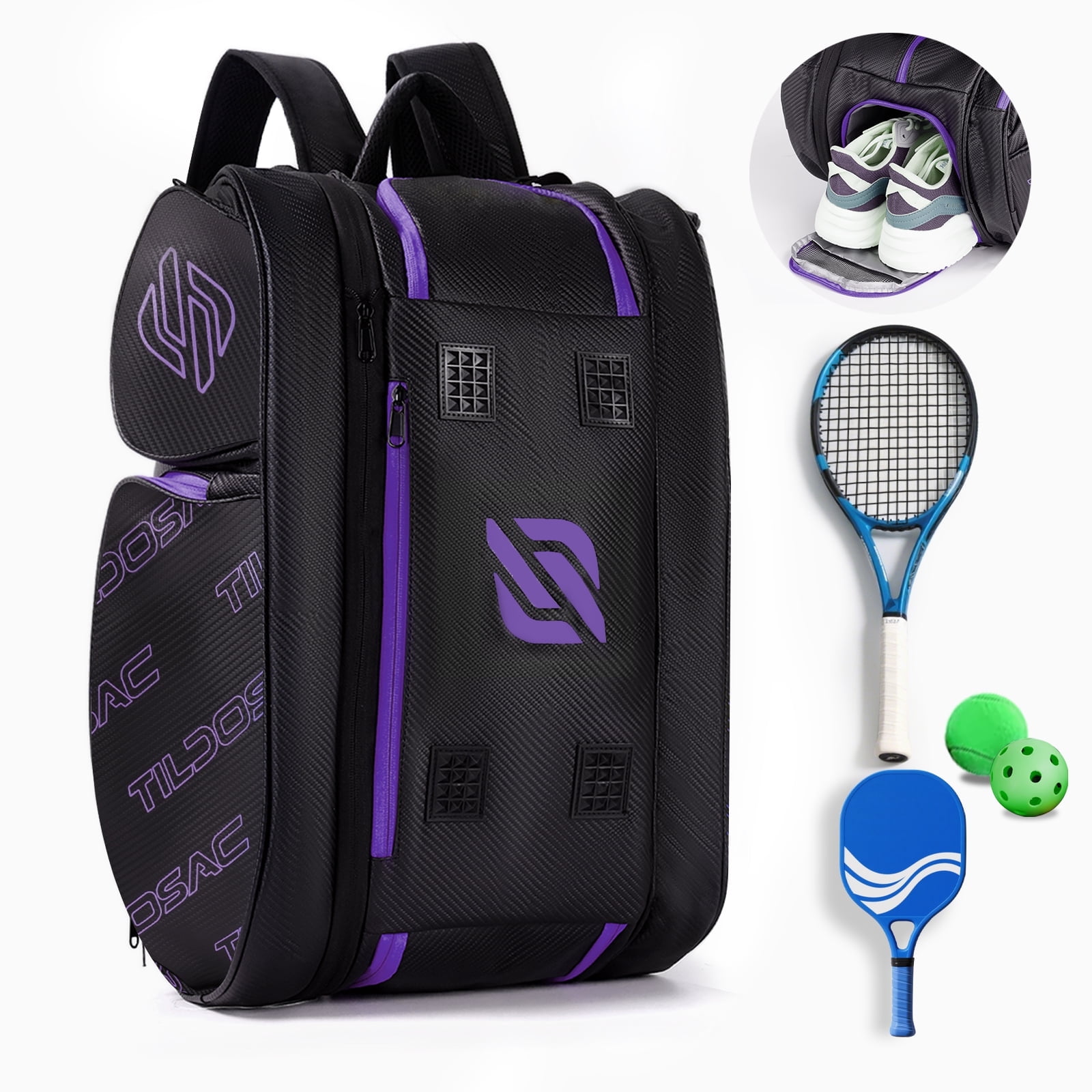 TILDOSAC 2-in-1Detachable Pickleball Bag for Women & Men|Tennis
