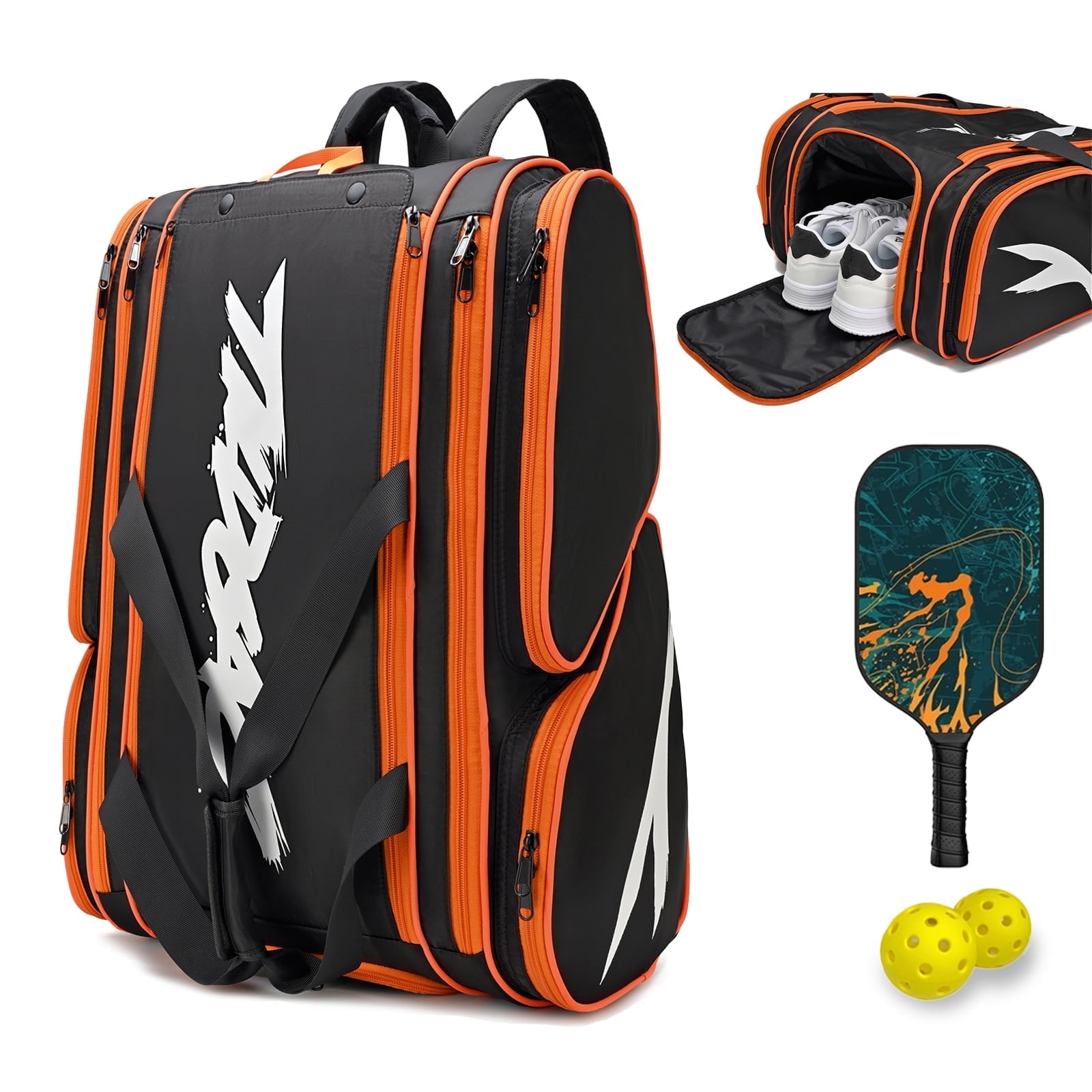 TILDOSAC Pickleball Bag - Large Paddle Bag for 4 Paddles