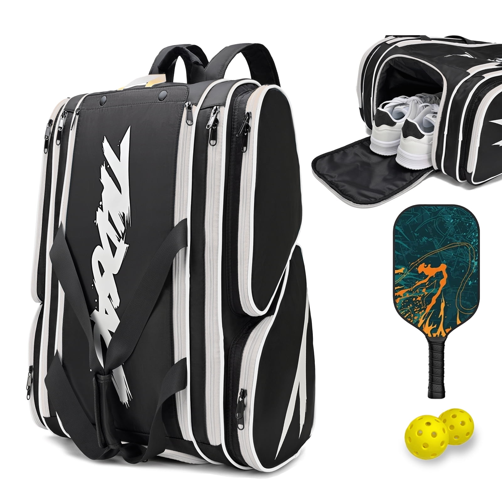 TILDOSAC Pickleball Bag - Large Paddle Bag for 4 Paddles