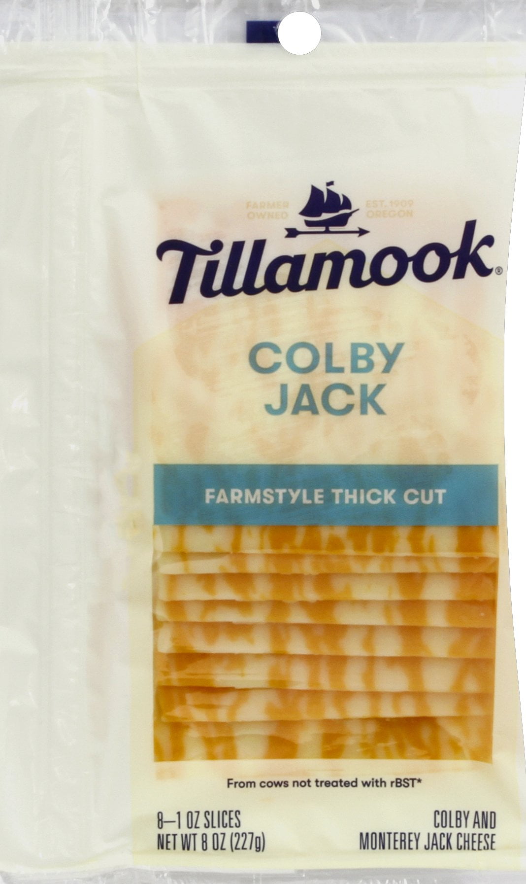 TILLAMOOK 8OZ. SHINGLE SLICED COLBY JACK CHEESE