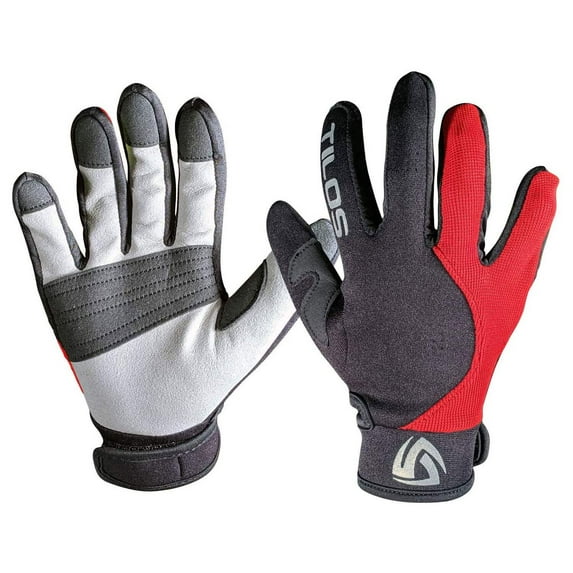 TILOS   Adult Unisex 1.5mm Tropical-X Mesh Gloves, Color: Black/Red, Size: L