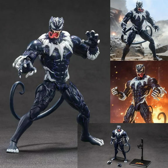 TIM Legends Series “Venomized” Black Panther Action Figure Model Full Body Moveable Gift Box Set