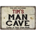 thumbnail image 1 of TIM'S Man Cave Sign Rustic 16 x 24 Matte Finish Metal 116240035173, 1 of 1