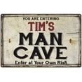 thumbnail image 1 of TIM'S Man Cave Sign Rustic Garage Decor Gift 12x18 Metal 112180035173, 1 of 1