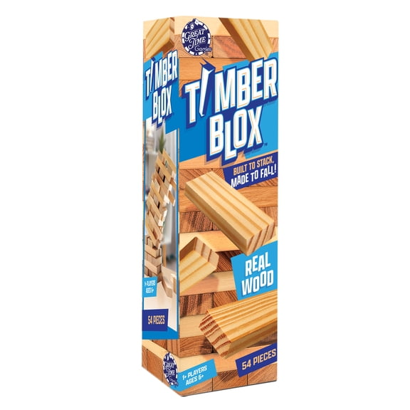 Timber Blox Wooden Stacking Game for Kids and Adults by Great Time Games - Walmart Exclusive