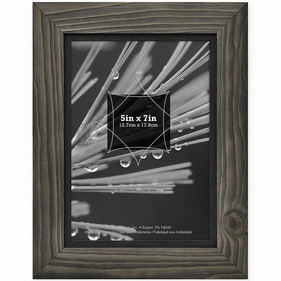 TIMBER Distressed Gray Black Wood 5x7 Frame by MCS - 5x7