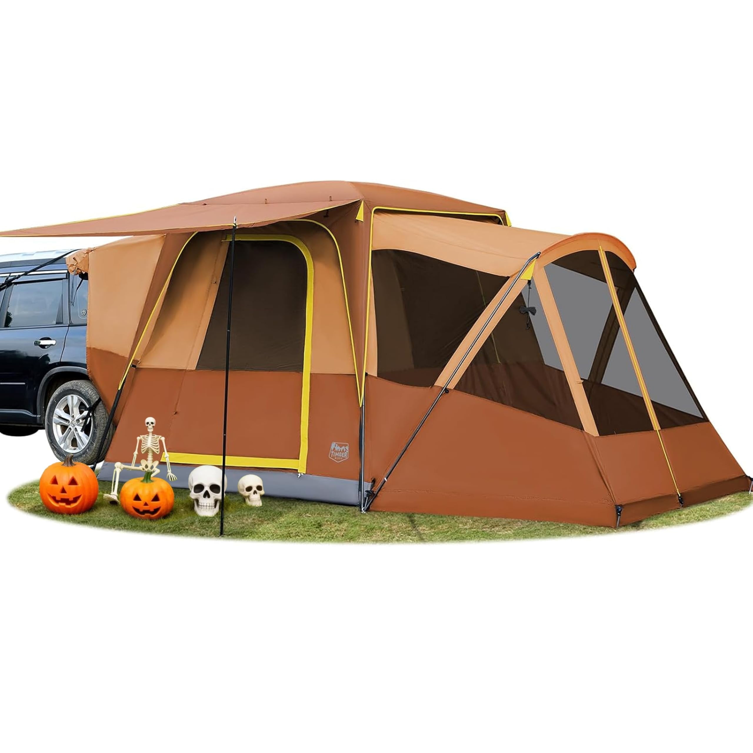 TIMBER RIDGE 5-9 Person SUV Tent with Screen Porch and Awning for